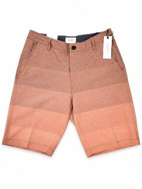 7 Diamonds Performance Hybrid Shorts Coral Colorblock Stretch Size 29